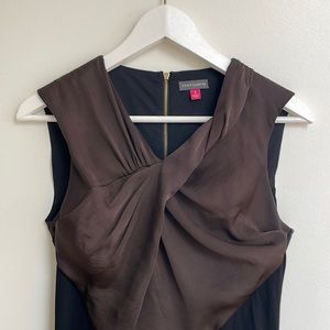 Vince Camuto Satin Faux Twist Sleeveless Tank Top. Size S.